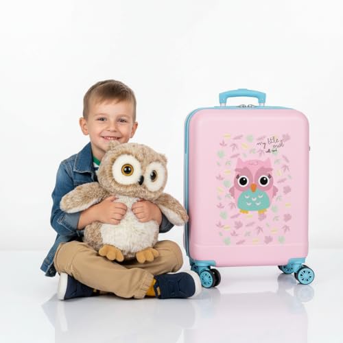 Valise cabine Roll Road Happy Pets 55cm en ABS rigide multicolore
