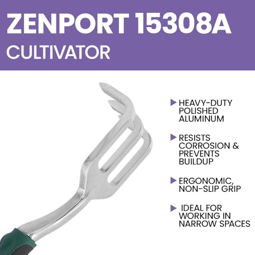 Cultivador Zenport 3 púas 14 pulgadas aluminio miniatura 4