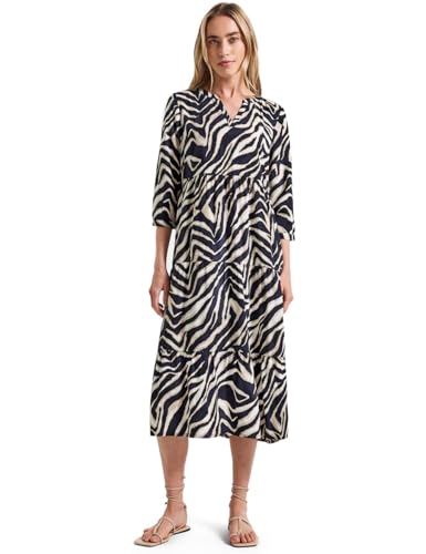 Street One Damen Gemustertes Volant-Kleid
