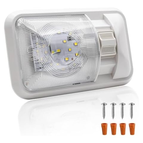 jose2015 RV Lights Interior 12V,LED RV Ceiling Dome Light 300LM RV Interior Lighting with ON/Off Switch for Camper RV Trailer Boat(Natural White,1PC) Cover