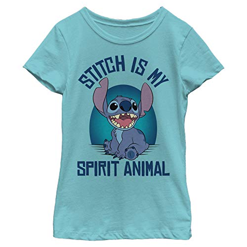 Disney Lilo Spirit Stitch Girl's Solid Crew Tee