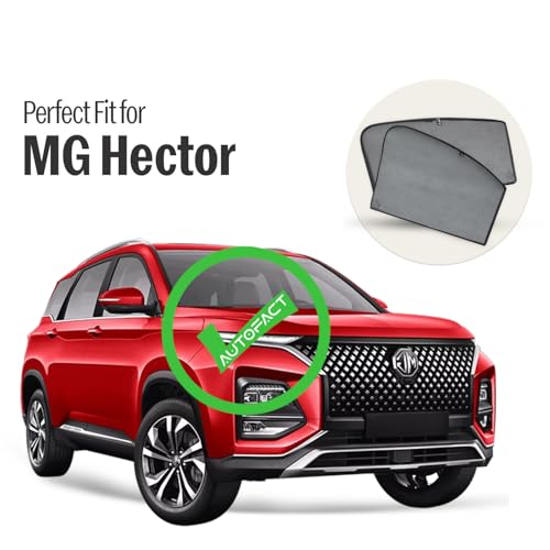 Image of Autofact Car Sunshades for MG Hector, UV Protection, Useful Car Accessories, Custom fit Sun Shades for Side Windows, Set of 6