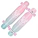 HLYT-Sgabelli da bar Skateboard per Principianti Completo Professionale Double Kick Trick Longboard Pennello Street Board 8 Strati Acero in Legno per Adolescenti Ragazze Ragazzi Bambini Adulti
