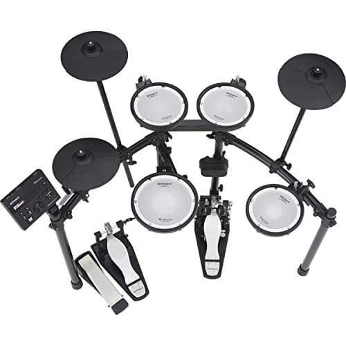 roland td-07dmk electronic v-drums kit  legendary double-ply all mesh head kit with superior expression and playability  bluetooth audio amp midi  40 free melodics lessons