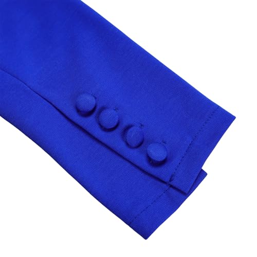 Stunning Royal Blue Women's Business Suit Set with Dress and Pants - Image 5