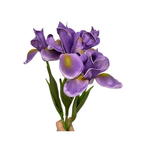 Rikyo RIKYO004 4Pc Artificial Iris Flower Silk Flower,Flower Bouquet,Long Stem 18 Inch Fake Ireland Pu Flower thumb #3