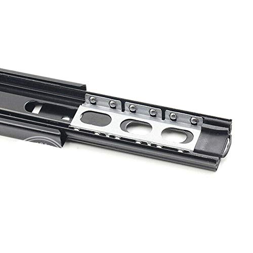 TOOLDO 1 Pair x Soft Close Drawer Runners,Black Metal, Heavy Duty 20kg Load Capacity, 45mm Wide, 3 Folds Full Extension - Image 3