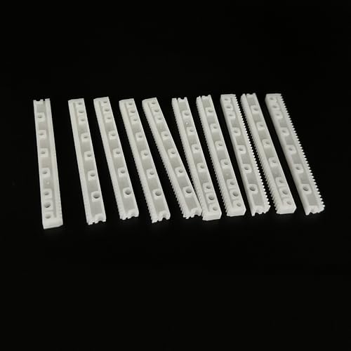 20PCS 0.5 Module Plastic Gear Plastic Connecting Rod Long Strip Rack Gear Pinion Transmission Rod for DIY Model Toy RC Car Truck Robot Parts (20, 7x4x63mm)