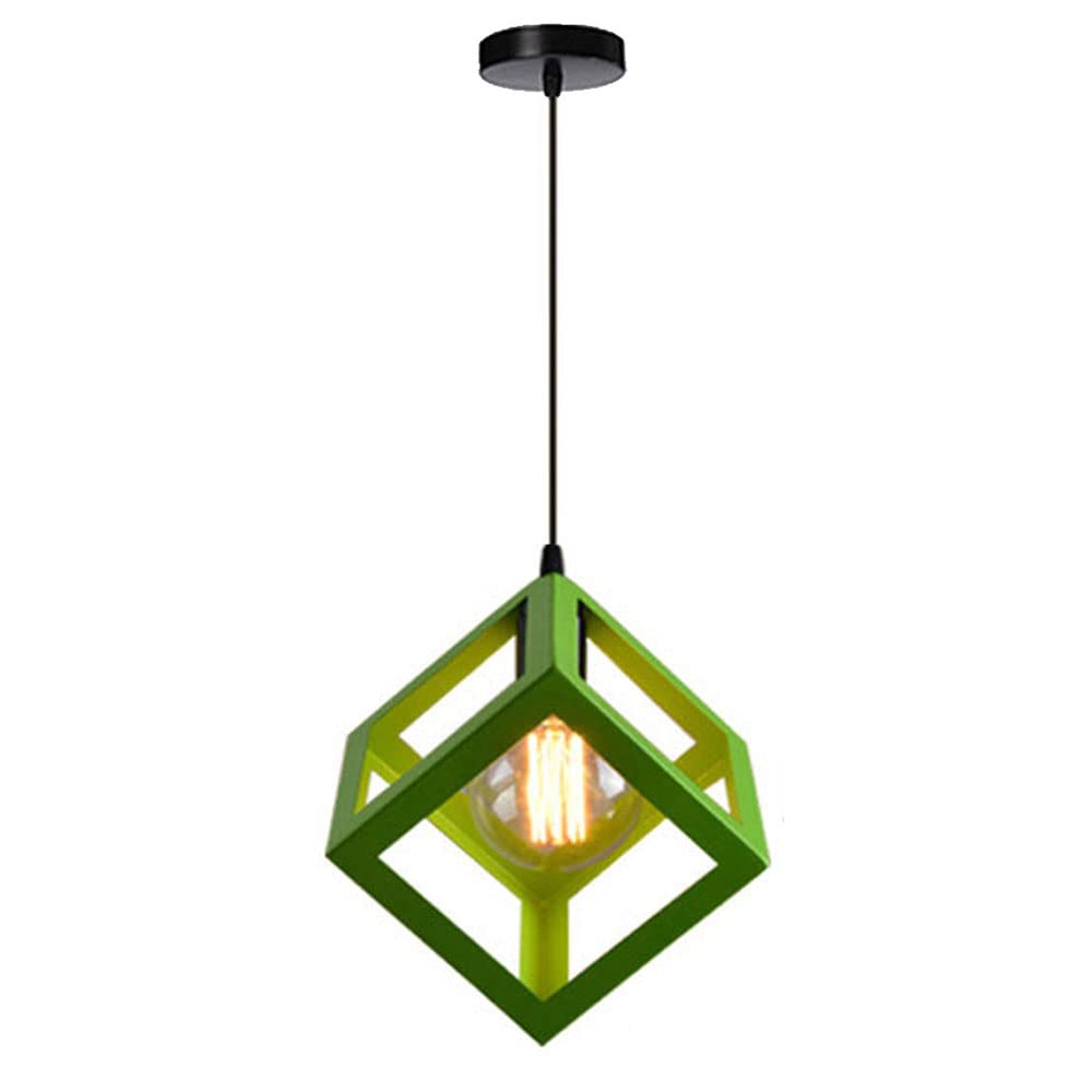 Lámpara de techo colgante de metal industrial ajustable roja 6