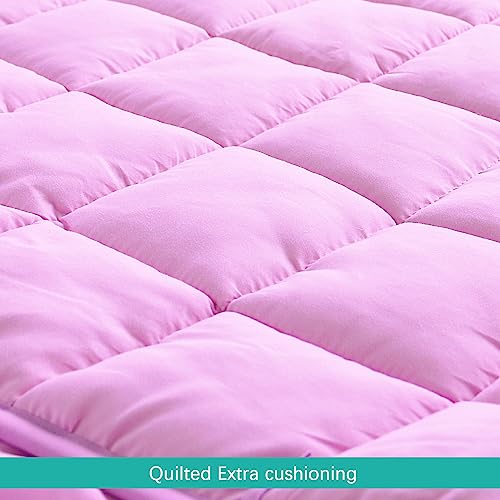 Image of Toddler Nap Mat 2-Pack with Blanket, 50 inchx21 inch, Portable, Pink & Violet