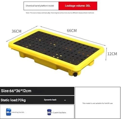 Bandeja de drenaje antifugas y palets de contención de derrames modulares para almacenes 2