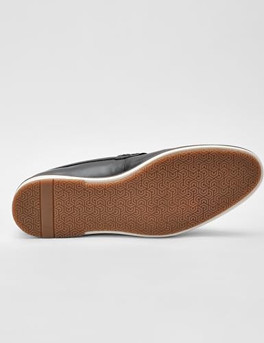 Image of Louis Philippe Men Premium Leather Breathable Lining Material Anti Slip Flat Heel TPR Sole Casual Loafers