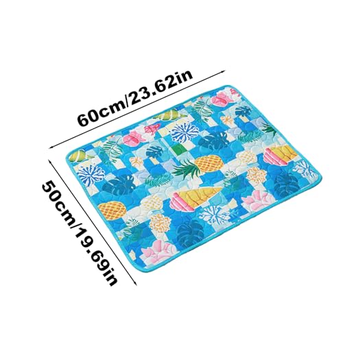 Almofada Refrescante Para Cães, Tapete Gelado para Animais, Colchão Anti Derrapante E Dobrável Para