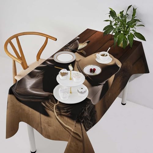 Nappe de table en lin pour repas de Noël et fêtes en extérieur