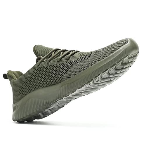 Image of Wrezatro Men's Slip on Walking Shoes Ultra Light Breathable Non Slip Running Shoes Casual Fashion Sneakers Mesh Workout Sports
