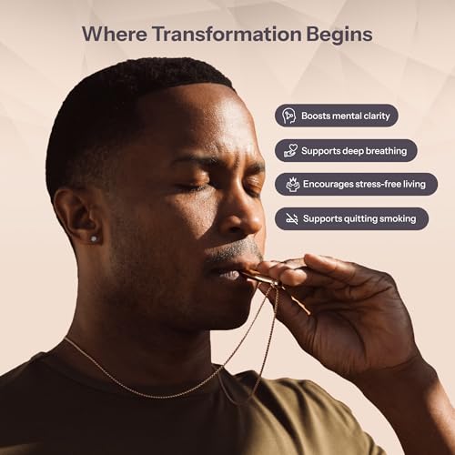 Breathlink Necklace for Anxiety & Stress Relief - Meditation & Relaxation Tool for Mindful Breathing - Stainless Steel Breathing Necklace to Quit Smoking & Vaping - Stylish Wellness Gift for Adults4