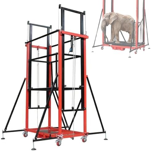 Electric Scaffolding Lift Table with Remote Control, Foldable and Mobile Elevated Platform for Construction and Maintenance Work