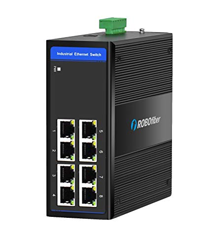 HSW-800-8X RJ45 �|�[�g �t�@�X�g�C�[�T�l�b�g �H�Ɨp�t�@�C�o�[�X�C�b�` DIN���[���}�E���g -40~+75��