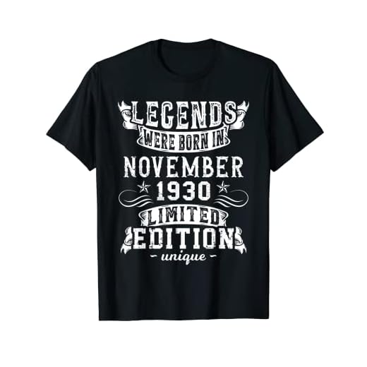Cumpleaños Noviembre 1930 Edición Limitada Regalo Vintage Camiseta