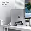 UGREEN Vertical Laptop Stand for Desk Adjustable Laptop Holder Dock Aluminum Desktop Stand, Compatible with MacBook Air Pro, Microsoft Surface(Black) #4