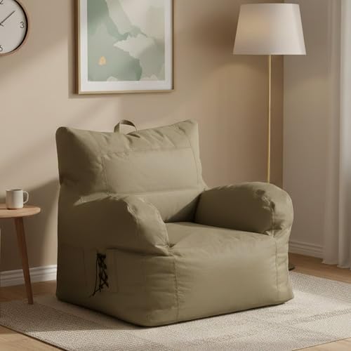 Dmora Fauteuil rembourré avec accoudoirs, couleur beige, Dim
