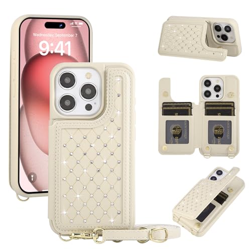 Housse anti-vol RFID iPhone 13 Pro avec sangle crossbody pour éviter les chutes