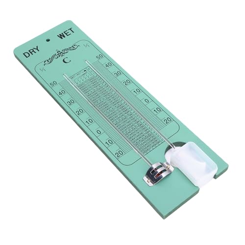 lyrlody Misuratore di umidità a Temperatura Marina, Bulbo Bagnato a Secco in Legno umidità Relativa Psycrometro Dell'aria del Termometro Portatile