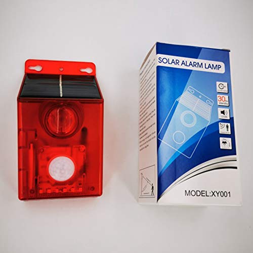 #N/a Strobe Luz de Alarme com Detector de Movimento Solar, 125db Alto Lâmpada de Som da Sirene de Se