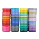 Material: Papier LbojailiAi 40/60 Stücke 4 Mt X 8mm Album Aufkleber Decor Regenbogen Farbe Abdeckpapier Klebebänder Tagebuch Für Kinder 40 Farben