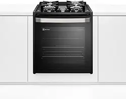 Fogão de Embutir 4 bocas Electrolux Preto Experience com Mesa de Vidro, PerfectCook360 e VaporBake (FE4EP) 220V