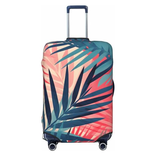 Cute Cartoon Leaf Plants Travel Luggage Cover for Suitcase Anti-Scratch Fashion Suitcase Protector Washable Elastic Baggage Covers Fits 29-32 Inch Luggage for Travel Beach Holiday - Main Image