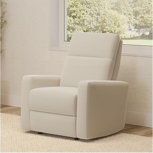 Image of Nurture& The Glider – Premium Power Recliner Nursery Chair with Stationary Headrest | Designed for Comfort and Simplicity | Built-in USB Charger