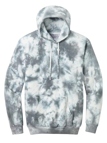 Mens Crystal Tie-Dye Pullover Hoodie Sweater