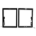 Mimi® Touch Screen Digitizer Assembly for Black Apple iPad 4 Model A1458, A1459, A1460 + Home Button + Face Camera Frame + Adhesive Tape