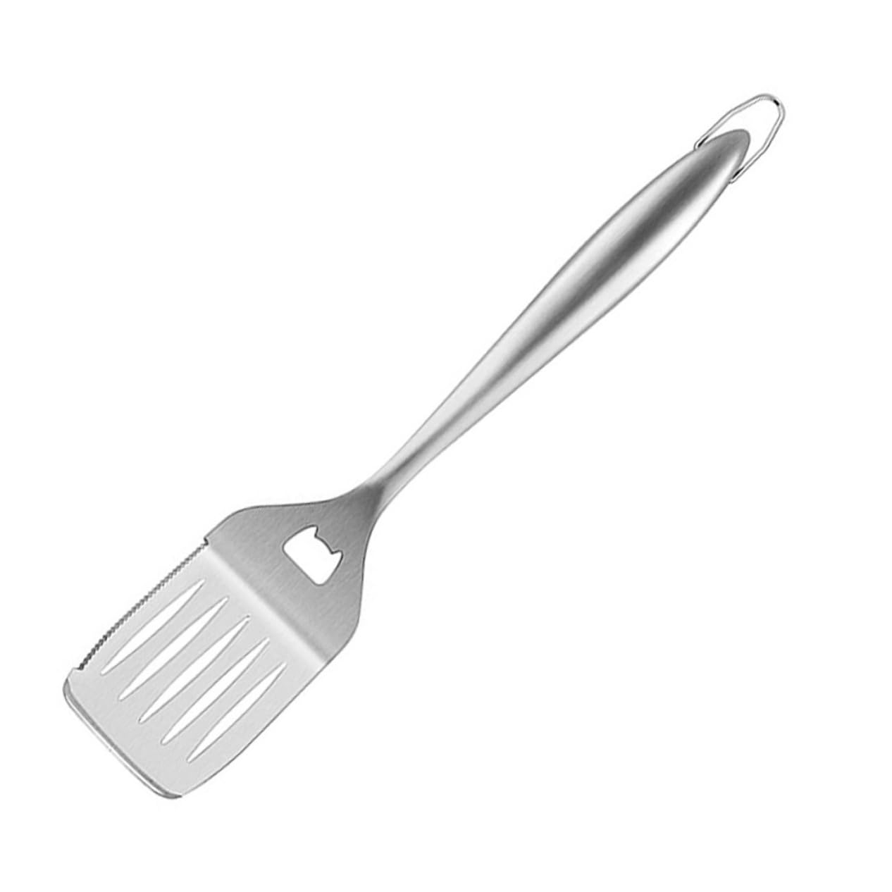 PRETYZOOM Bbq Shovel Multi Use Grill Spatula for Outdoor Cooking Ergonomic Non Skid Handle for Flipping Burgers Pancakes and Fish at Parties and Gatherings