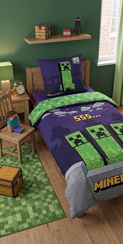 Linge de Lit Minecraft Réversible Creeper Confort Certifié Oeko-Tex - 4
