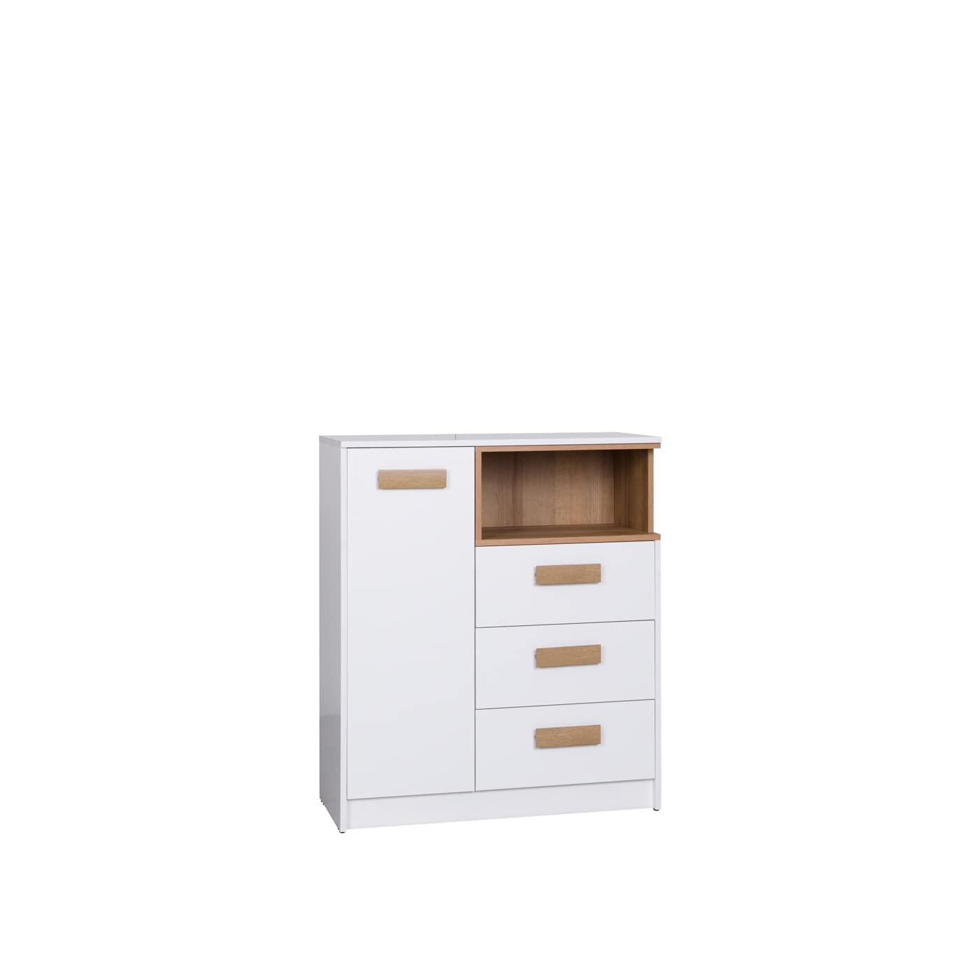 Möbel für Jugenzimmer Arbeitszimmer Büromöbel komplett Set Kommode mit Schubladen Schreibtisch Hängendes Regal Bücherregal Jugenzimmer Komplett Gustavo 01