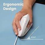 Perixx PERIMICE-513W Ergonomie filaire USB souris - 6 Boutons avec 1000/1600 DPI - Conception verticale à droite - blanc