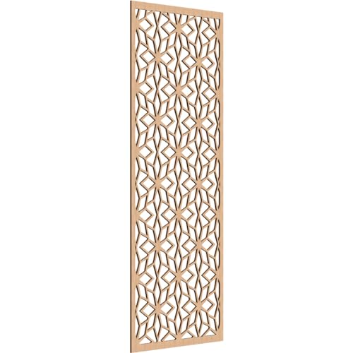 Image of Lake Decorative Pierced Fretwork Wood Wall Panels, 35 3 /8 inchW x 89 3 /8 inchH x 3 /8 inchT, Hickory
