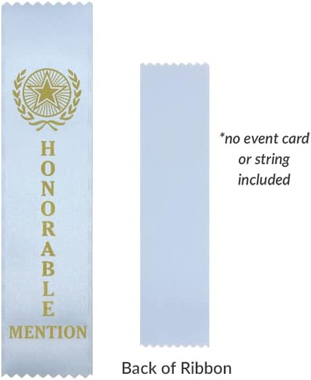Miniatura 2 de RibbonsNow Cintas de mención de honor - 100 cintas económicas de estilo plano (sin tarjeta ni cuerda)