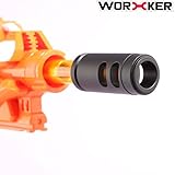 nerf barrel strike review Größe: 2,9 x 2,9 x 6,7cm LoKauf WORKER Mold Barrel Verlänger Zubehör Frontrohr Dekorative Kappe für Nerf(Typ B)