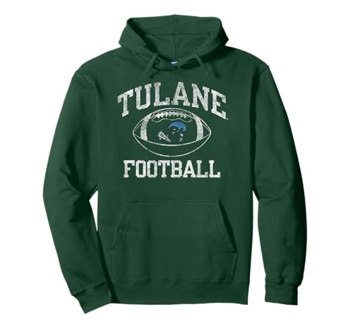 Tulane Green Wave Football Intensity Vintage Dark Green Pullover Hoodie