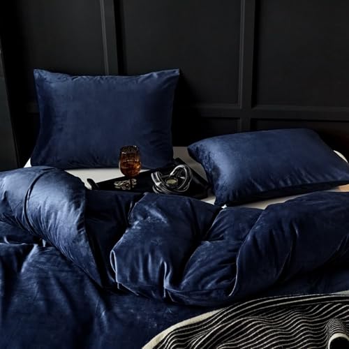 Lanqinglv Plüsch Bettwäsche 135x200 Biber Flauschig Flanell Winter Warm – Ansicht 3