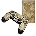 Produktbild kwmobile Aufkleber Set kompatibel mit Playstation 4 / PS 4 Pro Controller (1./2. Gen) - Sticker für Gamepad Travel Vintage Braun Hellbraun