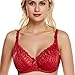 Produktbild Damen BH, regulierbare träger, stahlringunterwäsche, Bralette vollschalen ünner und atmungsaktiver,Rot,42/95DEuniversal