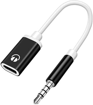 USB C to 3.5mm Analog Audio Adapter, Pure Analog Signal Headphone Converter with Noise Cancellation for Type-C Devices Black