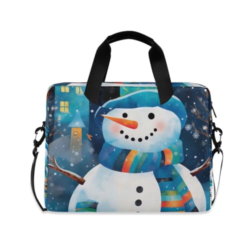 Sac à bandoulière pour ordinateur 15,6" au motif citrouille bleue