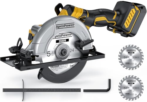Brushless Cordless Circular Saw, for DeWalt 20V Max Battery, 6-Inch Aluminum Alloy Blade, 5900 RPM,...