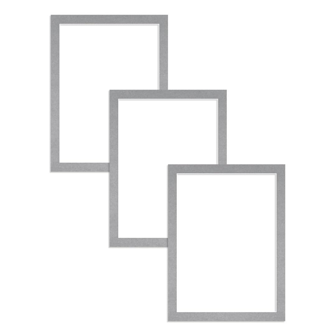Alison Kingsgate 16X12 Silver Picture Mount - 14X10 Aperture - Pack 3 — image 1