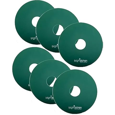 6 Silicone FLAT Dehydrator Sheets fits Nesco NON-Toxic Round Dehydrators Circle Mat Liner ReUsable Flexible Non Stick - 6 FLAT Sheets Cover